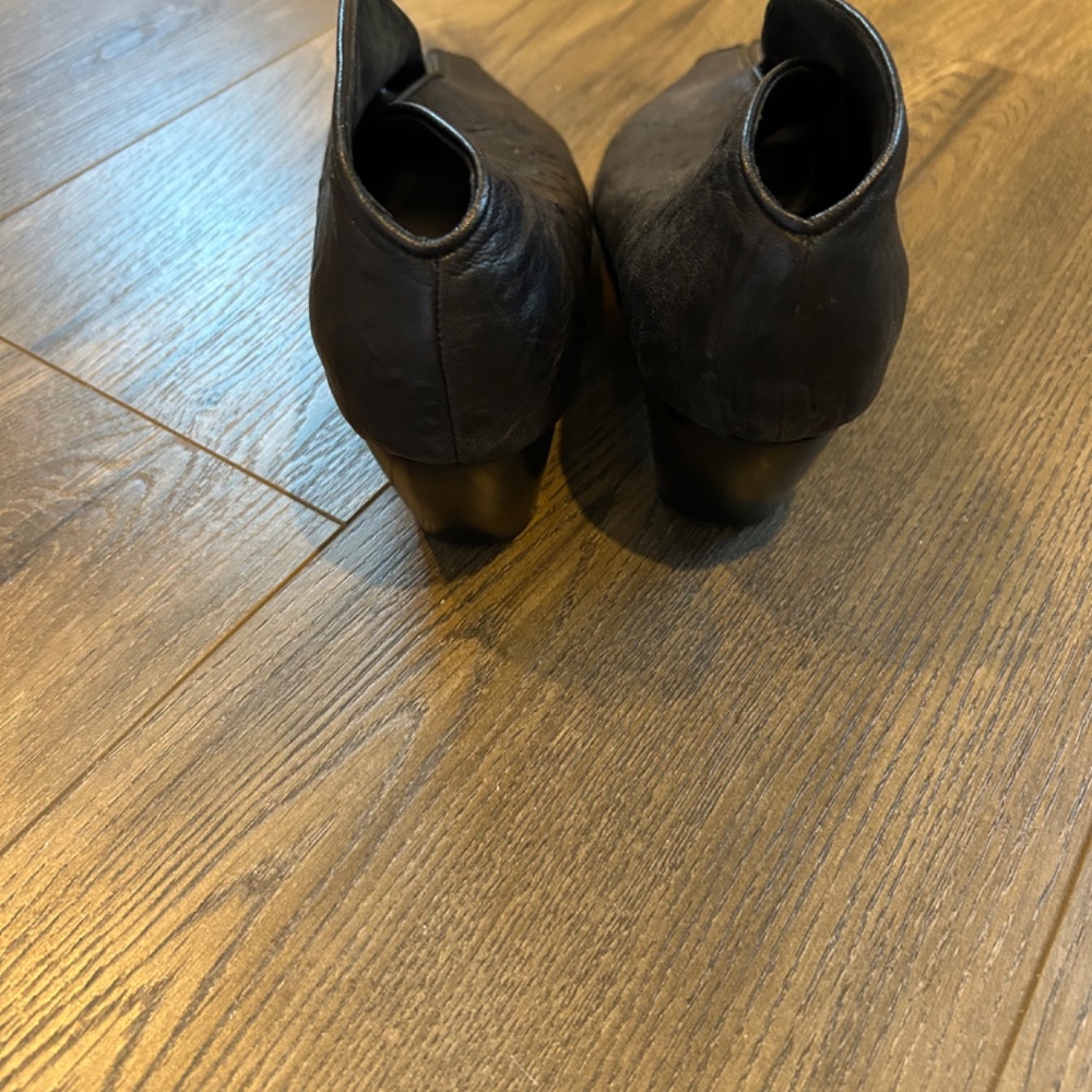 Salpy Butter Soft Black Open Toe Booties - image 2